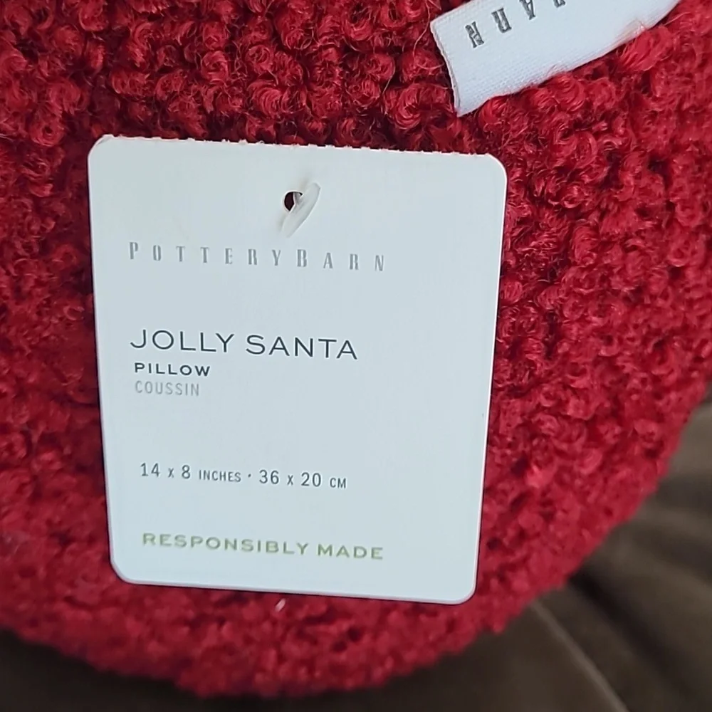 NWT Pottery Barn Jolly Santa Gnome Pillow